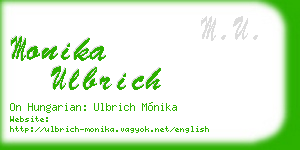 monika ulbrich business card